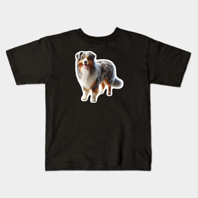 Australian Shepherd Kids T-Shirt by millersye